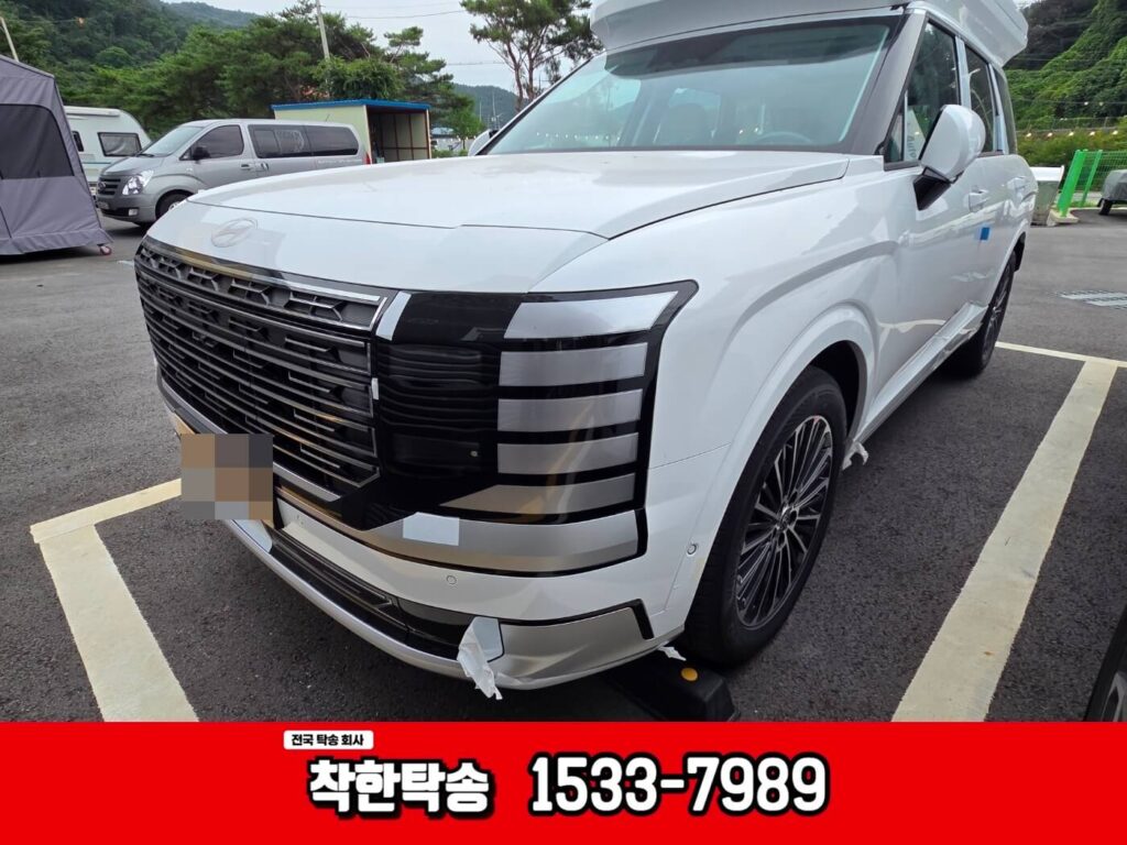 안성 신차탁송 후기|임시번호판 팰리세이드, 캠핑카 구조변경 위해 남양주로 이동 남양주로 이동한 팰리세이드 신차